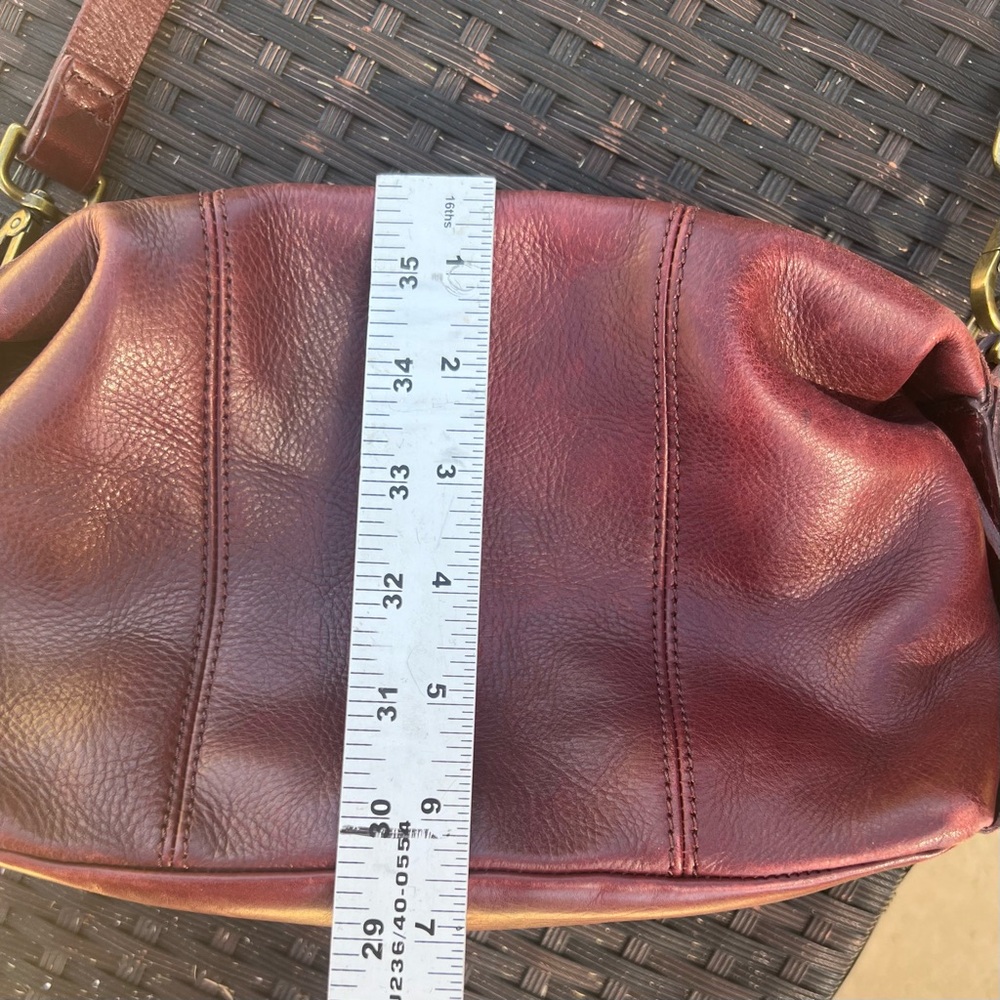 MADEWELL Mini Glasgow Leather Crossbody, red English saddle - Picture 9 of 11
